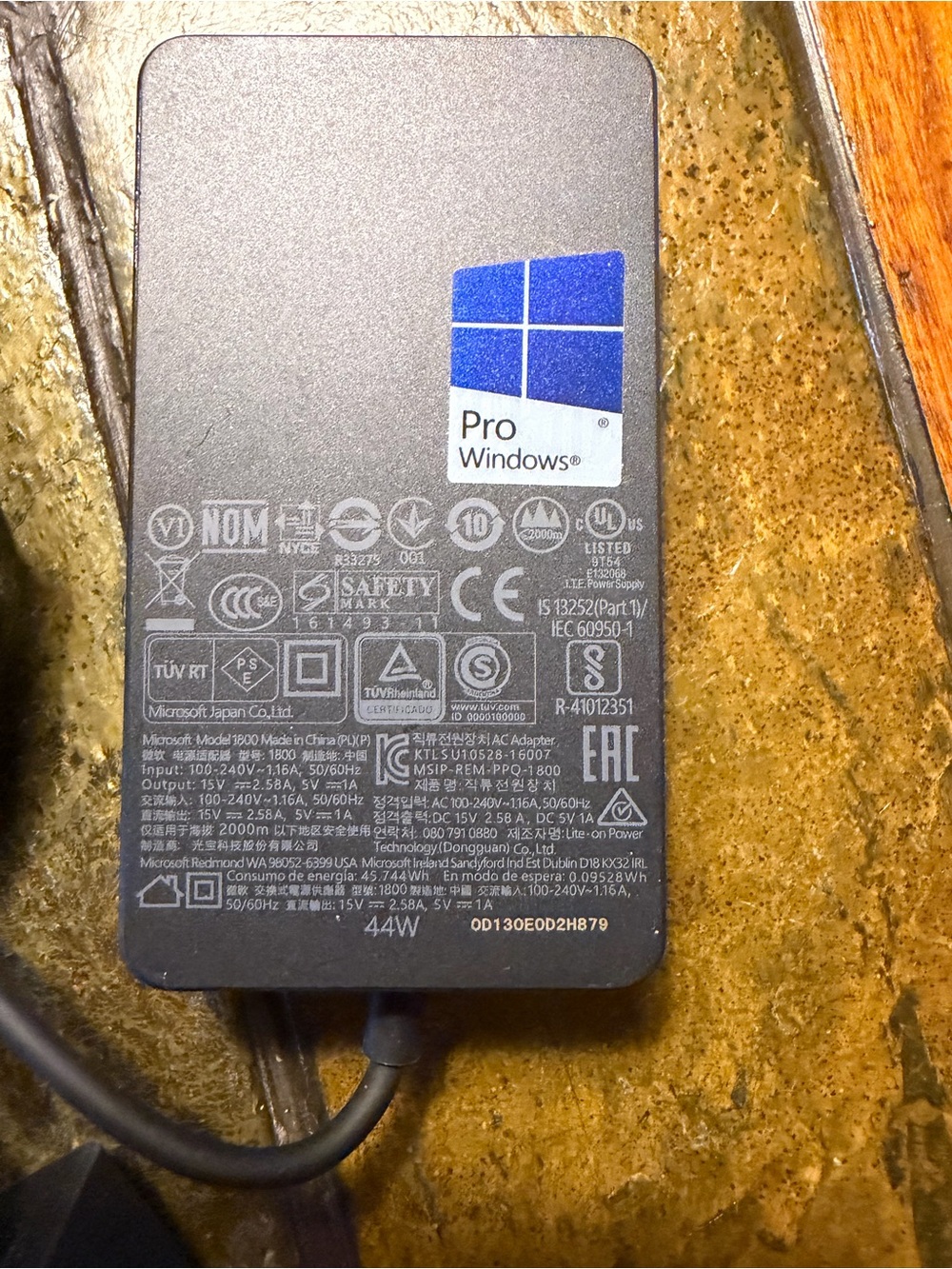 Microsoft Surface Pro 44W AC Power Adapter - Black